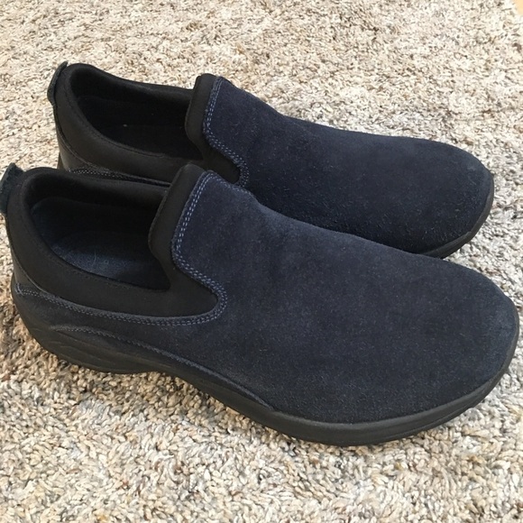 Land’s End Navy Leather Shoes 8.5 - Picture 1 of 9